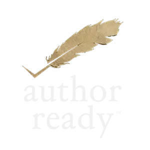 Author Ready logo with a checkmark that blends into a feathered quill.